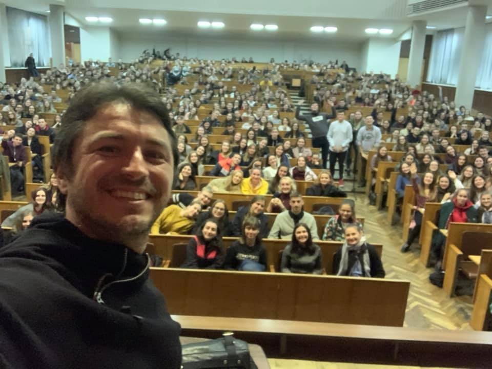 Сергій Притула на зустрічі з студентами