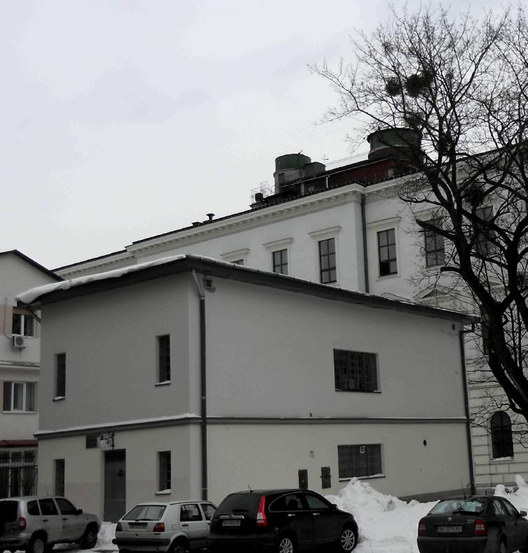 Будівля авіаційної лабораторії з аеродинамічною трубою в наш час (тепер навчальний корпус Львівської політехніки № 12)