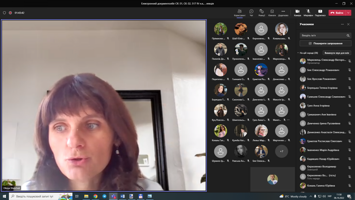 Скріншот з онлайн-лекції