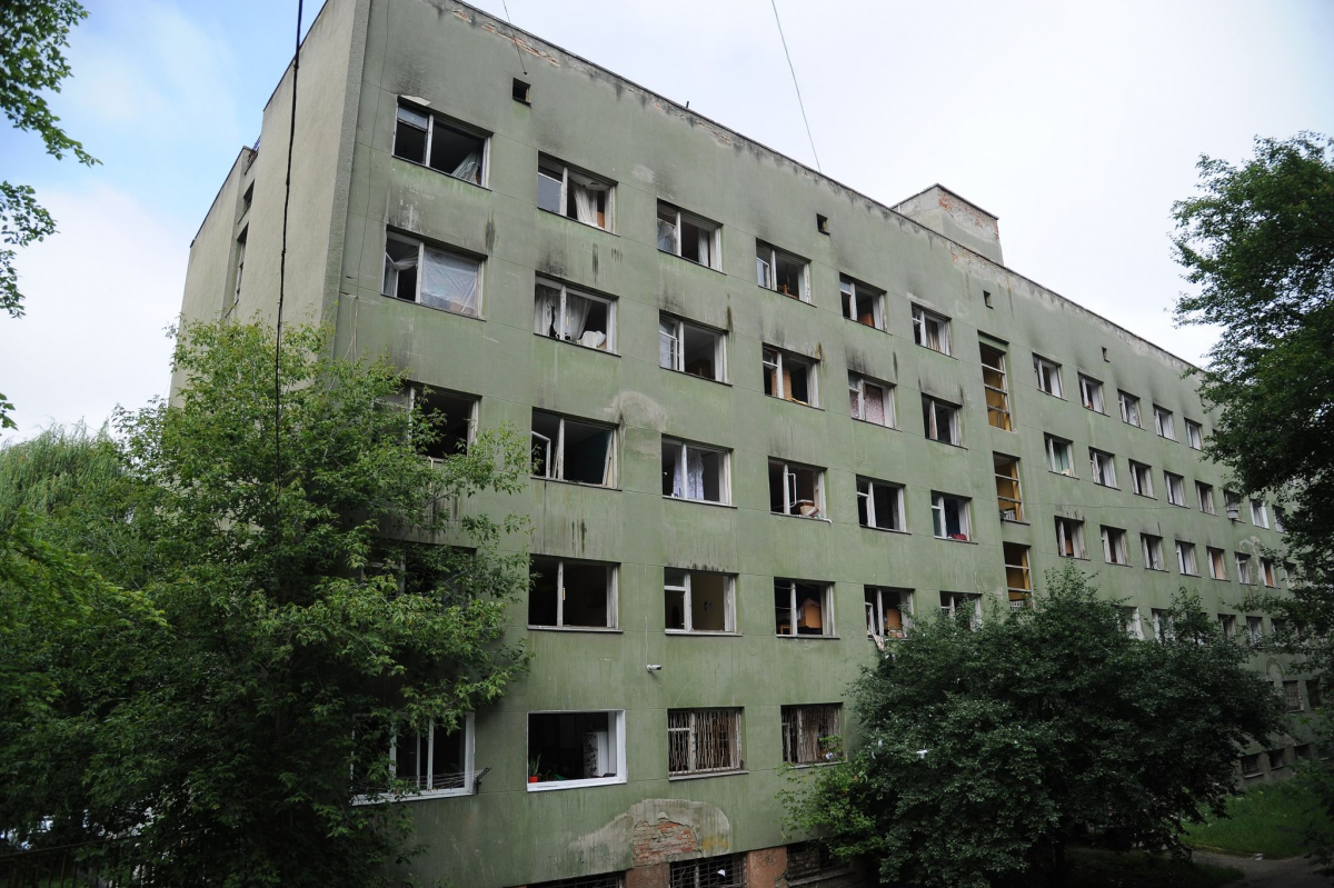 Пошкоджені гуртожитки Львівської політехніки