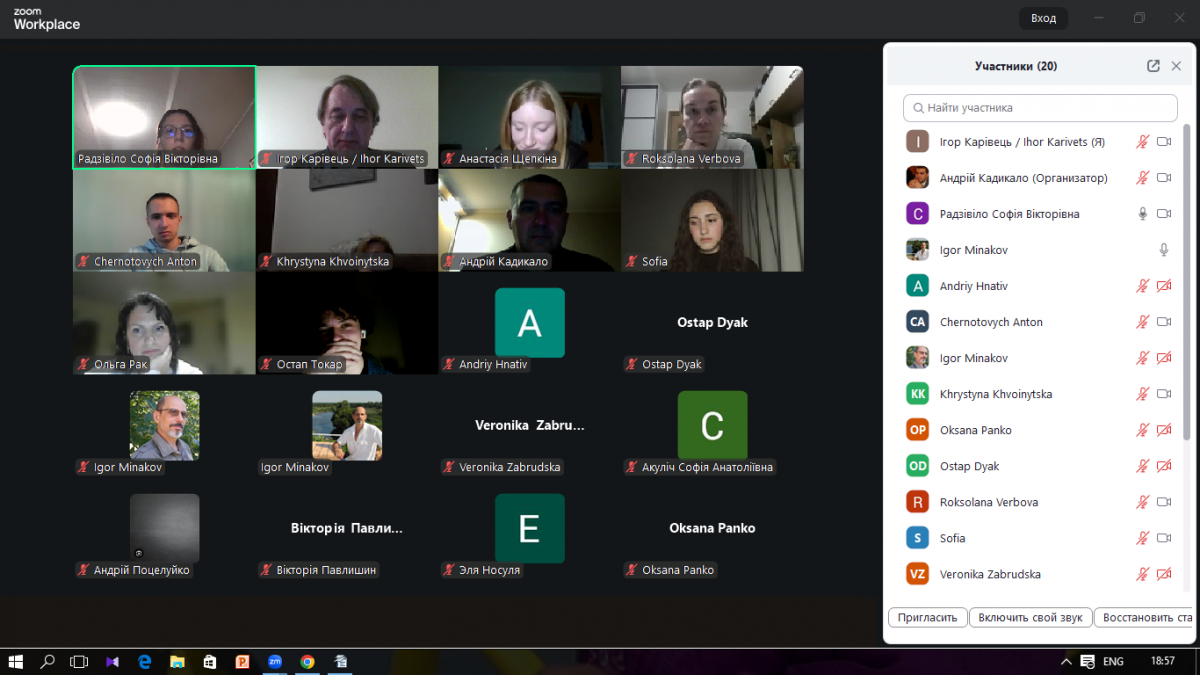 Скріншот з онлайн-конференції