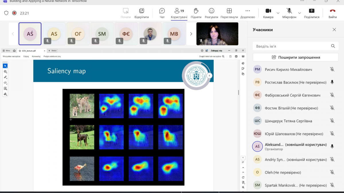 Скріншот з онлайн-лекції