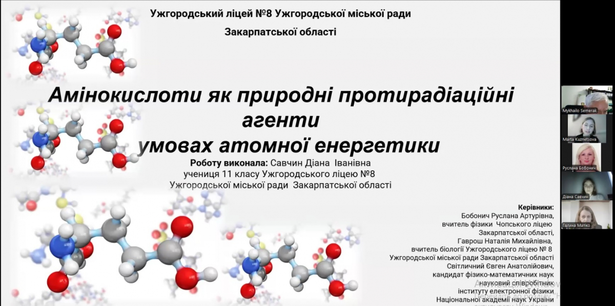 Скріншот з онлайн-захисту робіт