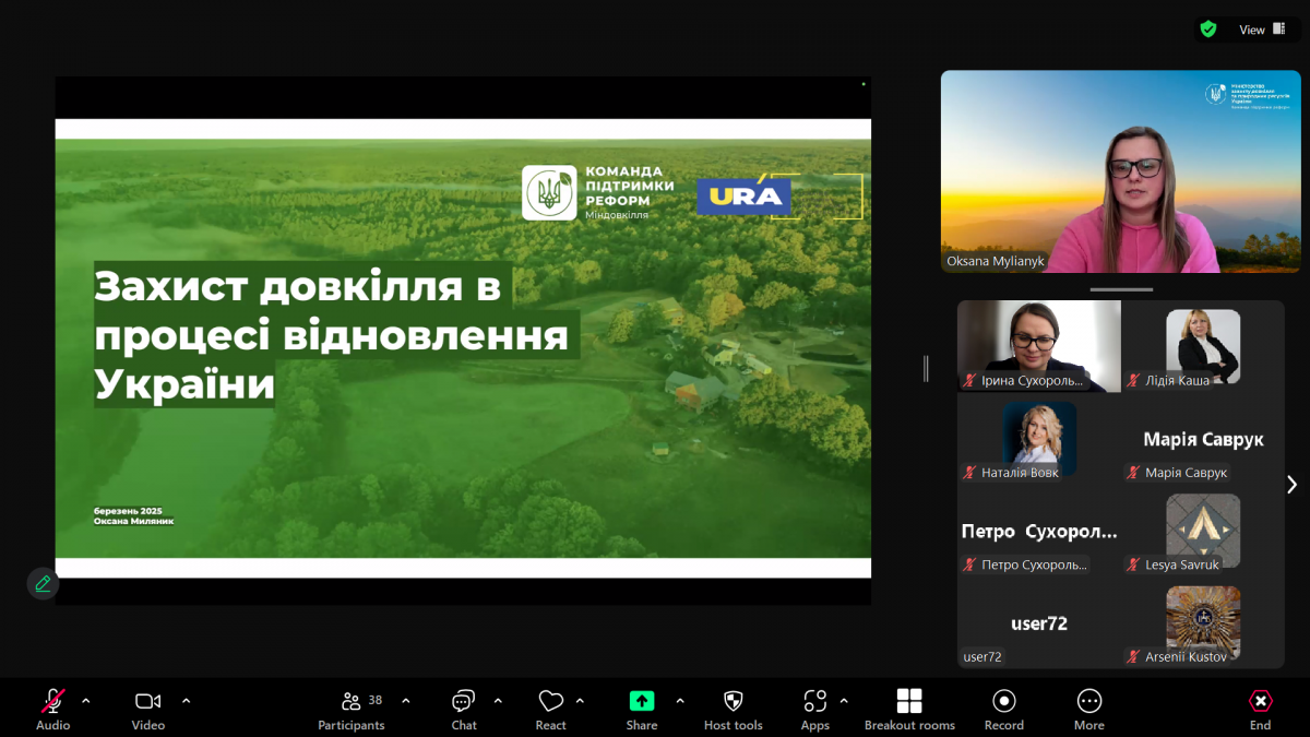 Скріншот з онлайн-заходу