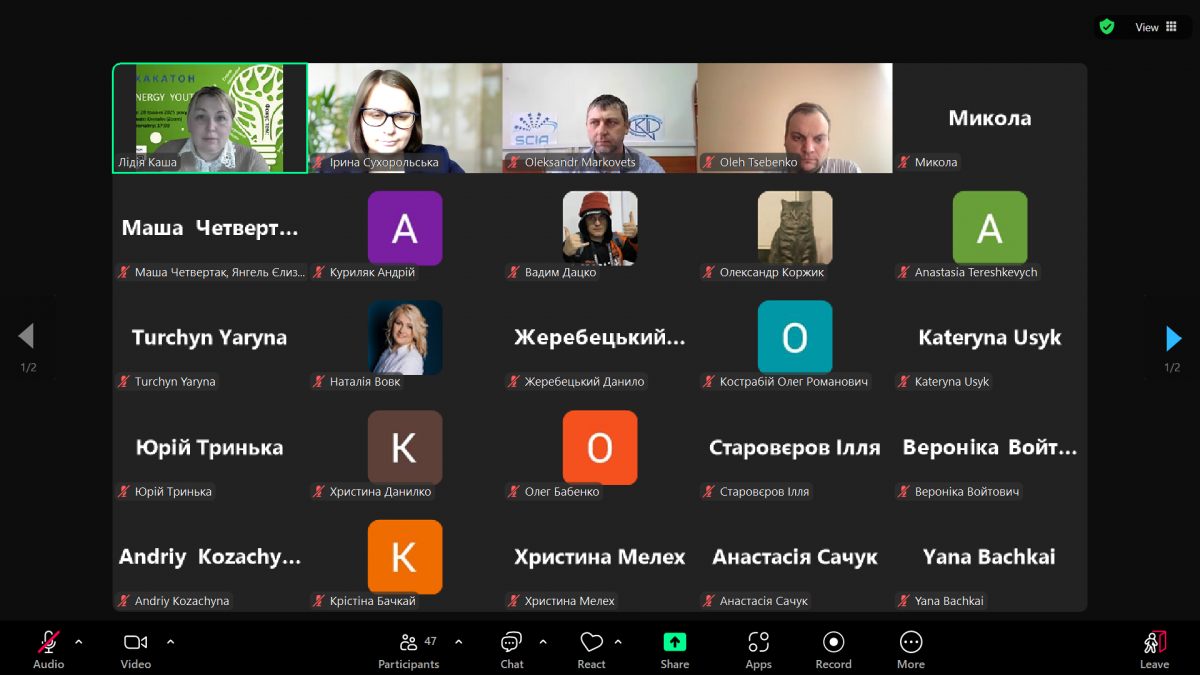 Скріншот з онлайн-хакатону