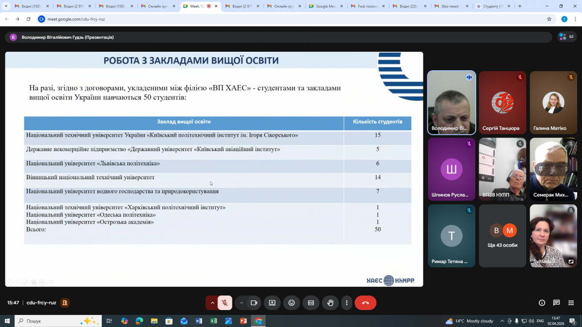 Скріншот з онлайн-зустрічі