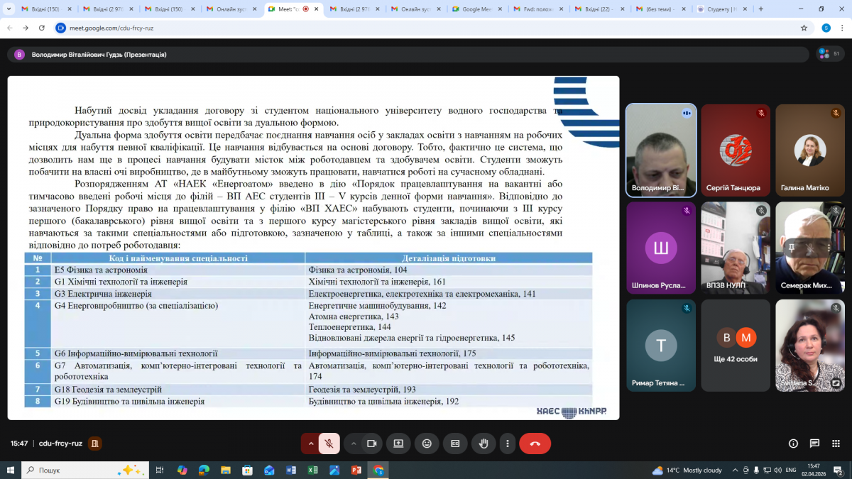 Скріншот з онлайн-зустрічі