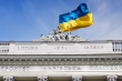 Прапор України над головним корпусом Політехніки