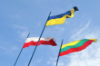 Прапори Польщі, України та Литви
