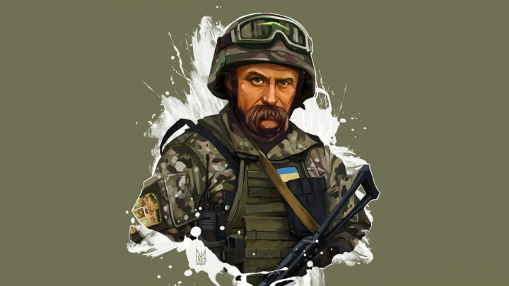 Шевченко у військовій формі
