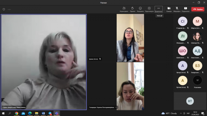 Скріншот з онлайн-зустрічі